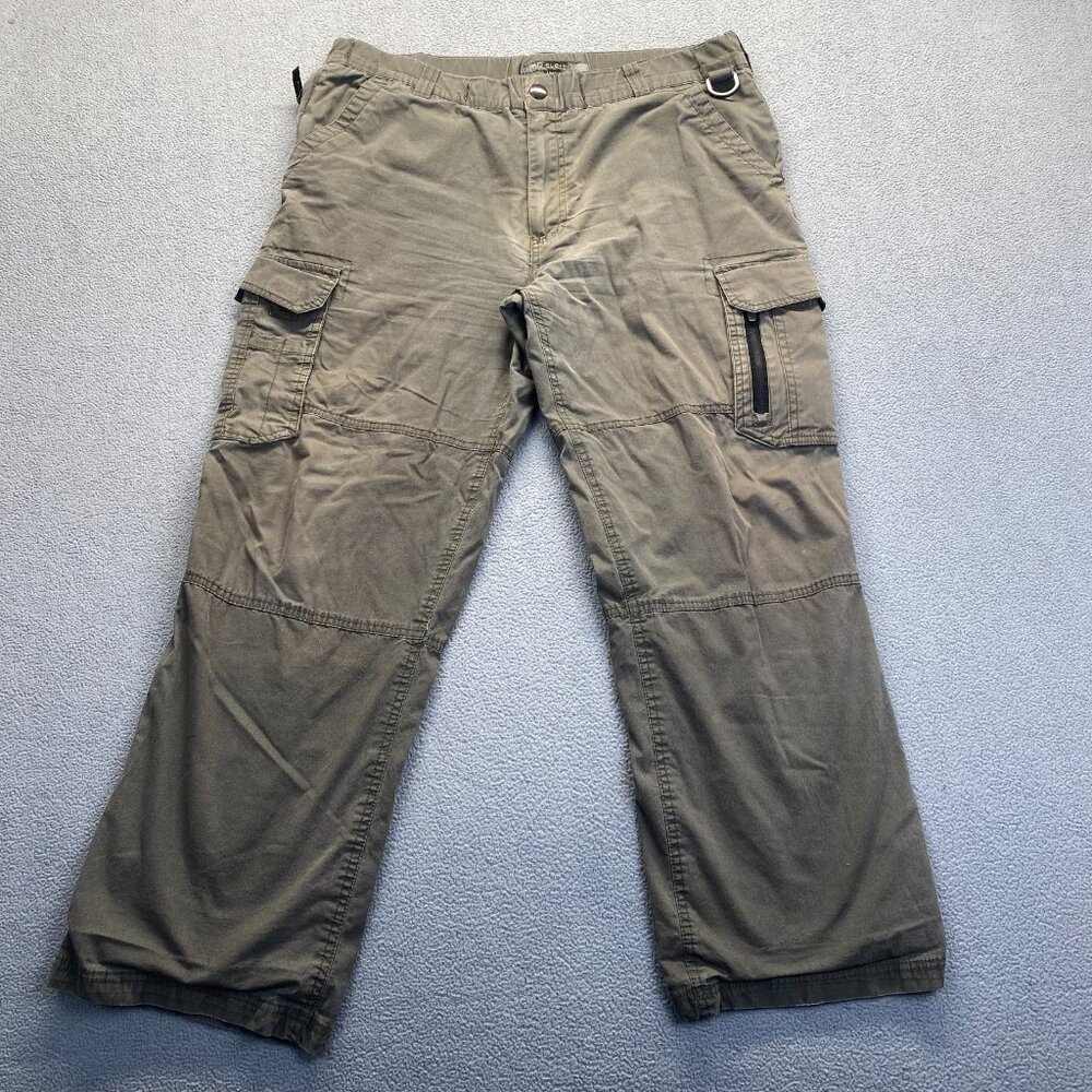BC Clothing Cargo Hiking Pants Mens Cotton Nylon Tan Gray Size L x30‎